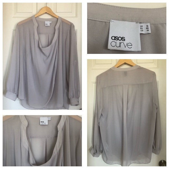 ASOS Curve Tops - ASOS Curve drape neck blouse NWOT